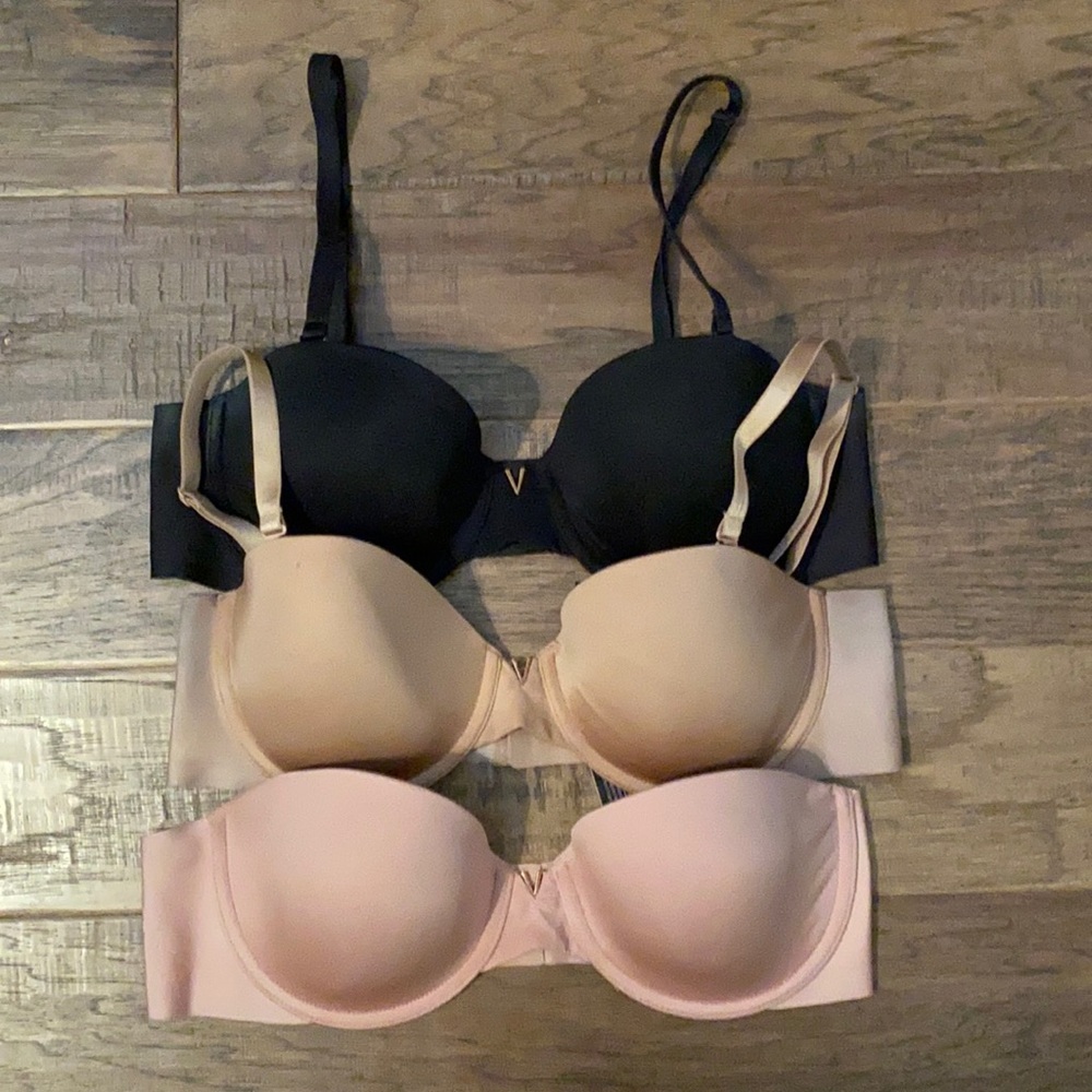 3 Victoria Secret Sexy Illusions Bra Strapless